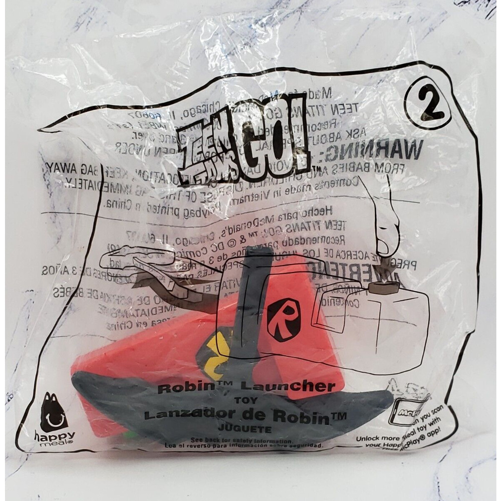 McDonald's 2019 Teen Titans Go! #2 Robin Launcher Happy Meal Toy